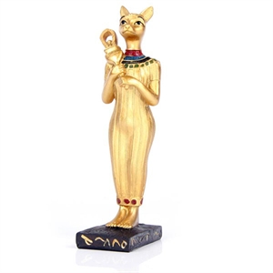 Egyptisk Gudinde Bast h14cm - Se flere egyptiske figurer og Spejle